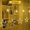 Warm White Star Curtain Lights — 138 LEDs, Magical Fairy Design
